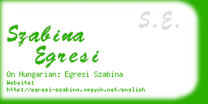 szabina egresi business card